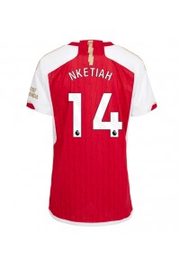 Fotbalové Dres Arsenal Eddie Nketiah #14 Dámské Domácí Oblečení 2023-24 Krátký Rukáv